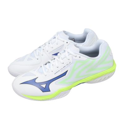 Mizuno 羽球鞋 Wave Claw EL 2 男女鞋 白 藍 緩震 羽排鞋 美津濃 71GA2583-81