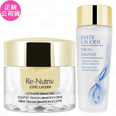 ESTEE LAUDER 雅詩蘭黛 白金級黑鑽松露塑顏奇蹟霜(15ml)+微分子肌底原生露(50ml)新款(公司貨)