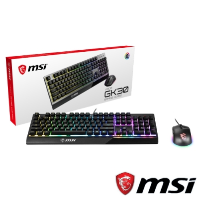 MSI微星 Vigor GK30 COMBO TC 電競鍵盤滑鼠組