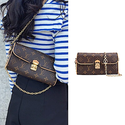 LOUIS VUITTON路易威登 LV Louis Vuitton M13566 Pochette Camille 鏈帶斜背包-福利品(棕色)