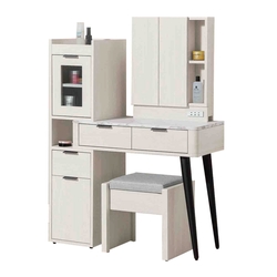 時尚屋莉塔4尺伸縮鏡台-含椅寬110-120x深40x高160.3公分| 化妝桌/桌椅