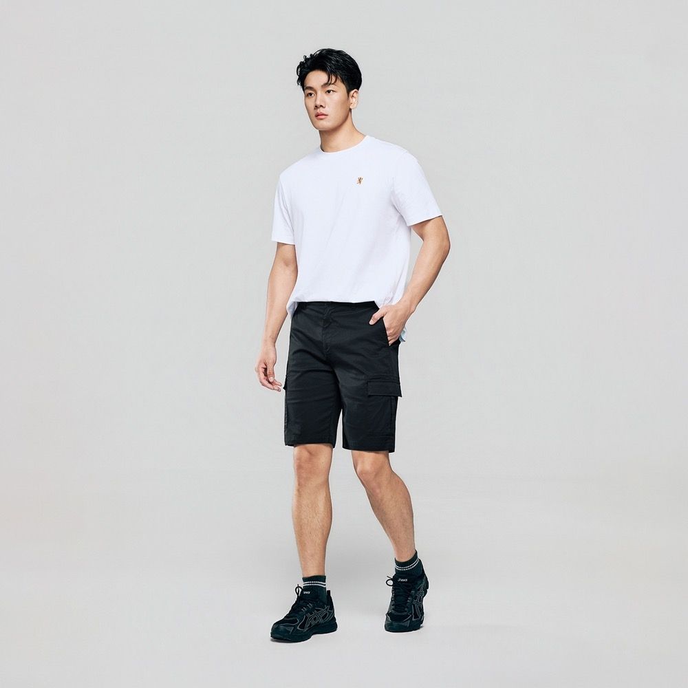 GIORDANO 男裝機能涼感工裝冰冰短褲【多色任選】 (09 標誌黑)