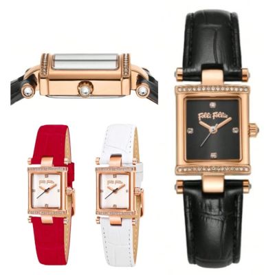 Folli Follie  復古時尚 秀氣質感 鱷魚壓紋真皮女錶 - 多款任選
