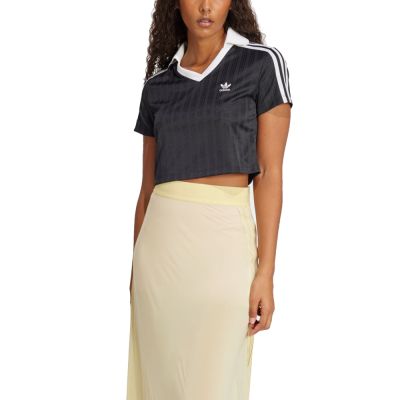【Adidas 愛迪達】 V-NECK POLO POLO衫 短袖 女 - JD2606