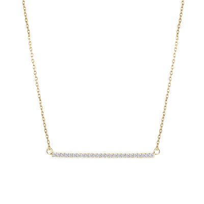 ALUXE 亞立詩 10K金 鑽石項鍊 星河排鑽 NN0989