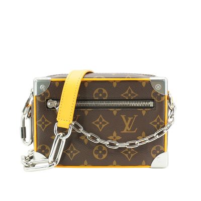 LOUIS VUITTON路易威登 Louis Vuitton LV路易威登 展示品 Mini Soft Trunk 帆布印花拉鍊斜背包(M12767-咖)