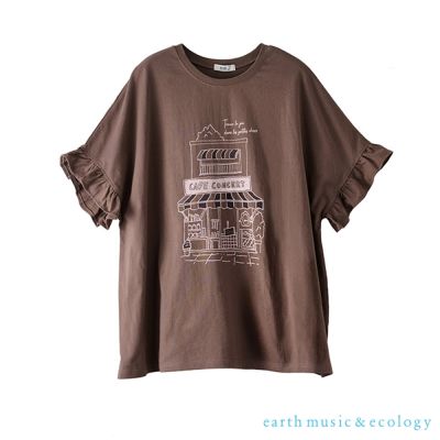 〈earth music〉荷葉邊拼接設計T-shirt