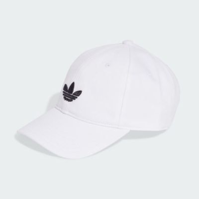ADIDAS 愛迪達 阿迪達斯 ORIGINALS 三葉草 棒球帽 男 女 休閒帽-白色系-BASEBALL CAP AC-JC6025