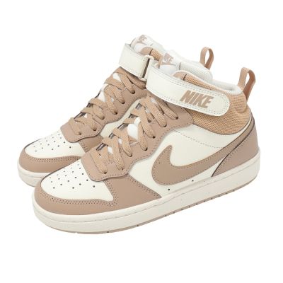 Nike 休閒鞋 Court Borough Mid 2 GS 大童 女鞋 奶茶色 中筒 CD7782-125