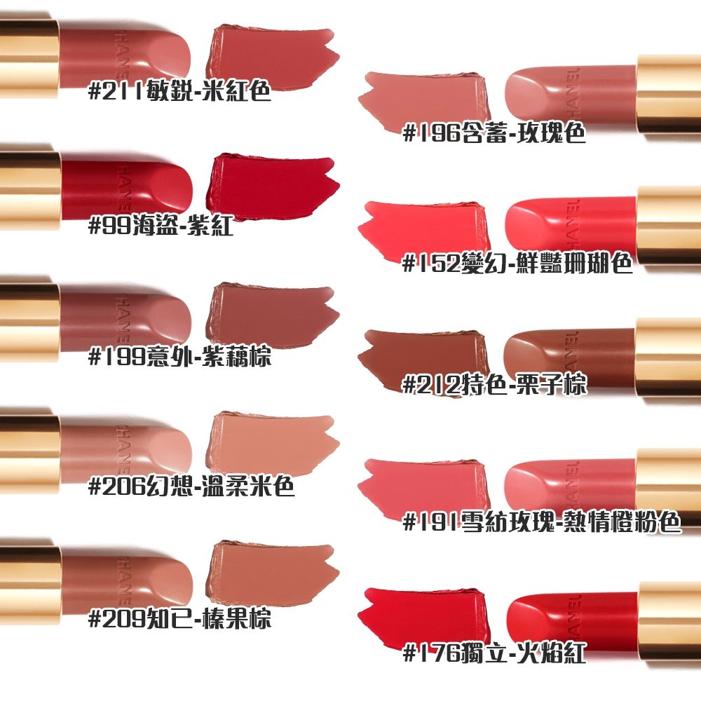 CHANEL 香奈兒超炫耀的唇膏系列3.5g任1款(209知已/211敏銳/212特色