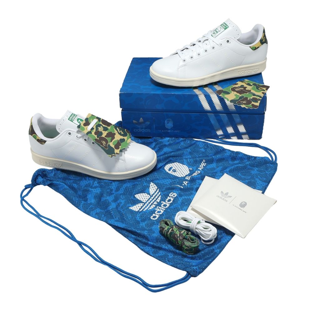 adidas 愛迪達高爾夫球鞋Stan Smith G Bape 男鞋白迷彩BAPE 聯名IG5916