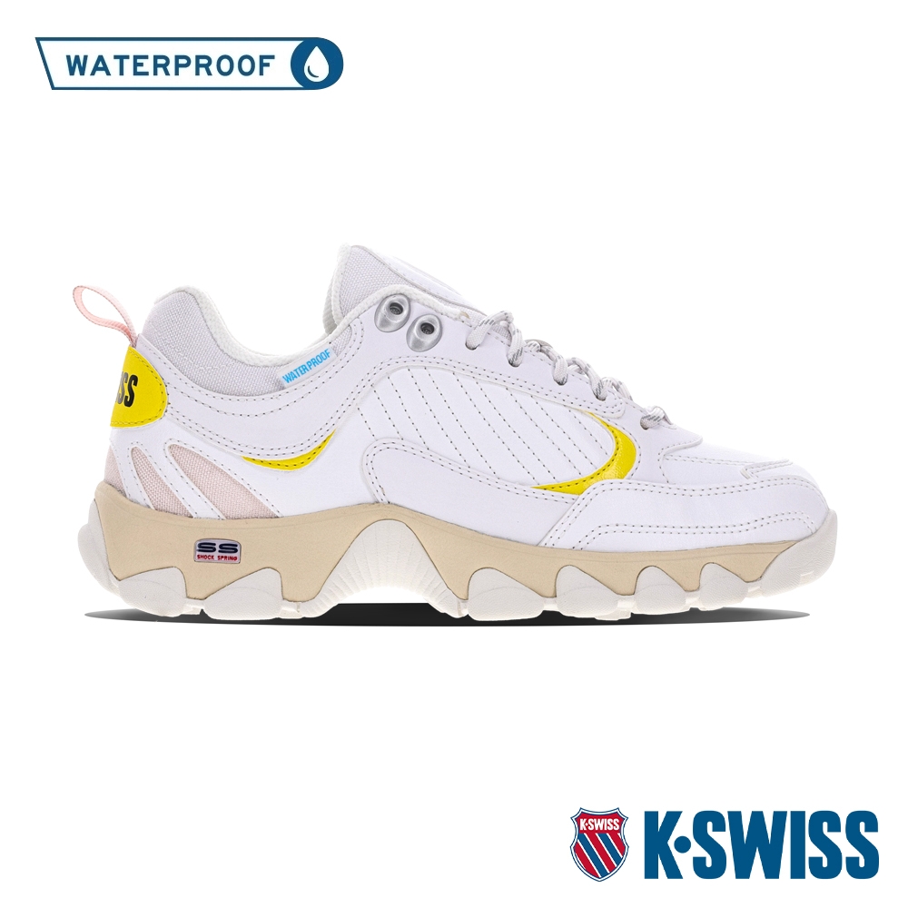 hiro樣專用 K-SWISS HS329 WP防水老爹鞋-中性-白/粉紅/黃| 休閒鞋| Yahoo購物中心