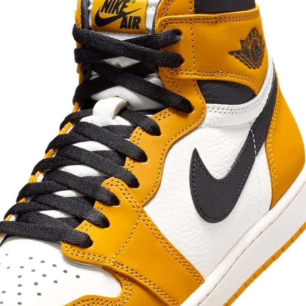 NIKE 耐吉】休閒鞋AIR JORDAN 1 HIGH OG YELLOW OCHRE 黃白男款DZ5485