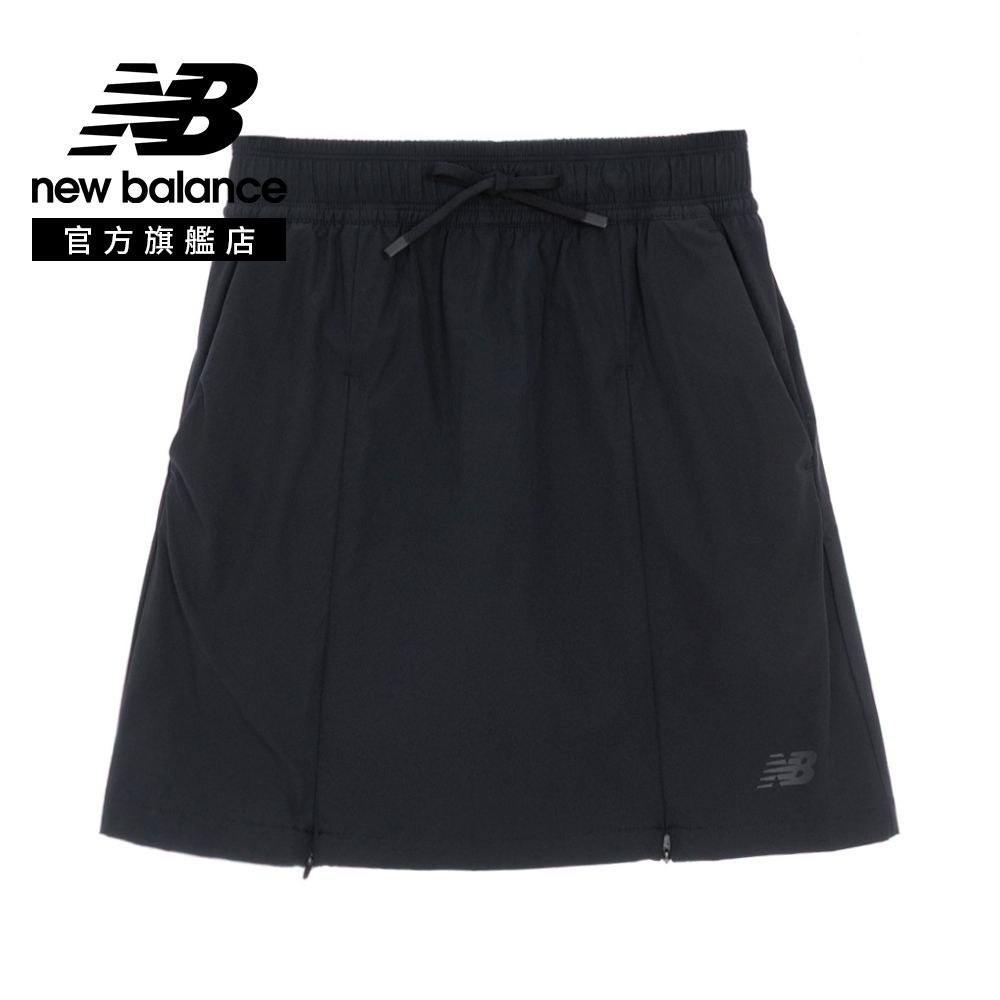 【New Balance】抽繩鬆緊休閒短裙(褲裙)_女性_黑色_WB61J3ZPBK