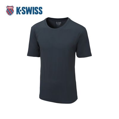 K-SWISS 涼感T恤 26SS PF TEE 16 M 涼感衣 短上衣 男短袖上衣 深灰色 1013712-275