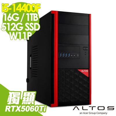 Acer 宏碁 Altos P150F8 高階商用工作站 (i5-14400F/16G/1TB+512G SSD/RTX5060Ti-8G/W11P)