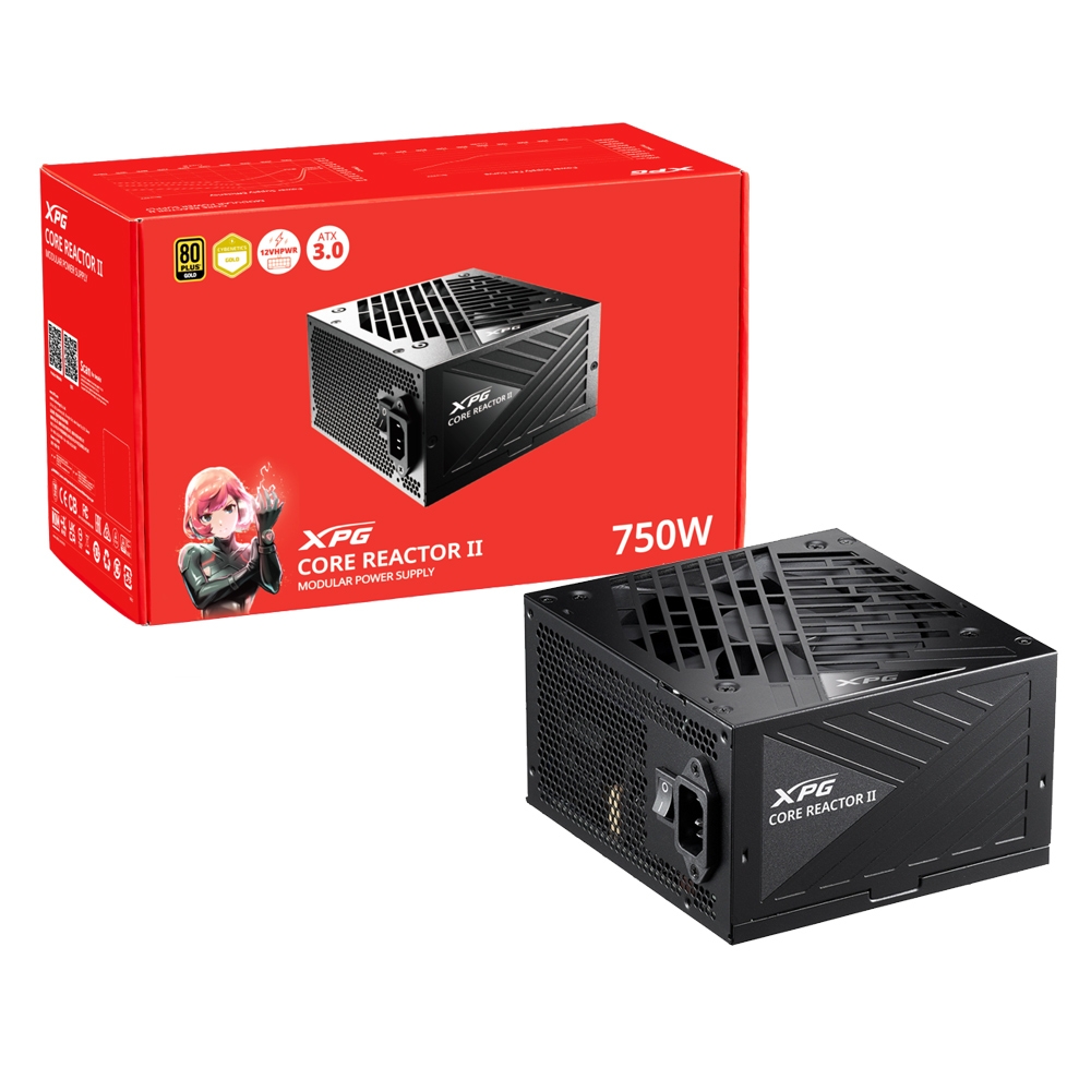 XPG威剛CORE REACTOR II 750W 金牌電源供應器(10年保固/GEN5) | 701W