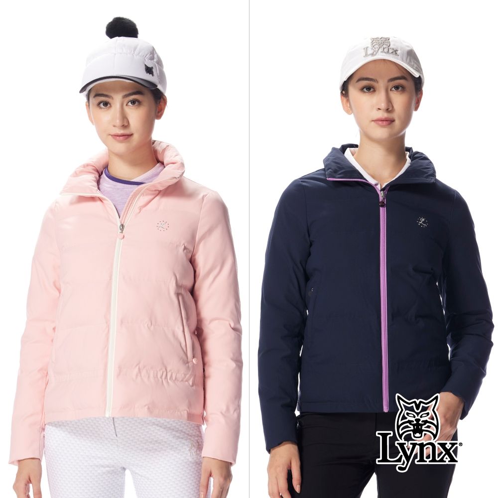【Lynx Golf】女款短版杜邦科技羽絨防潑水保暖外套(二色) (橘粉色)