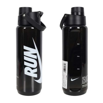 NIKE TR RECHARGE 大口徑水壺 24OZ-單車 700ML N100432004424 黑白
