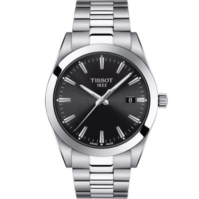 TISSOT 天梭 官方授權GENTLEMAN 紳士密令 男錶 手錶 畢業禮物首選(T1274101105100)