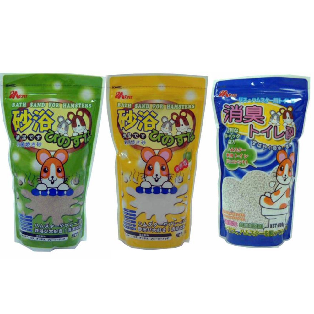 【MS.PET】愛鼠沐浴砂(薰衣草/蘋果香)1KG x2包