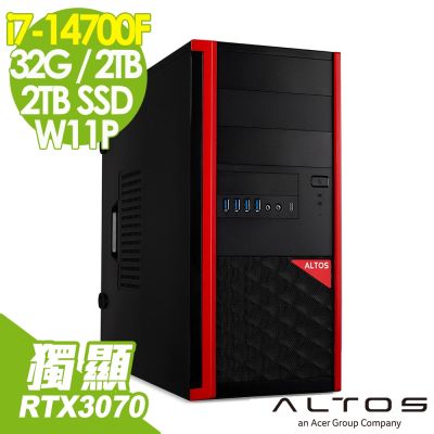 Acer 宏碁 Altos P150F8 高階商用工作站 (i7-14700F/32G/2TB+2TB SSD/RTX3070-8G/W11P)