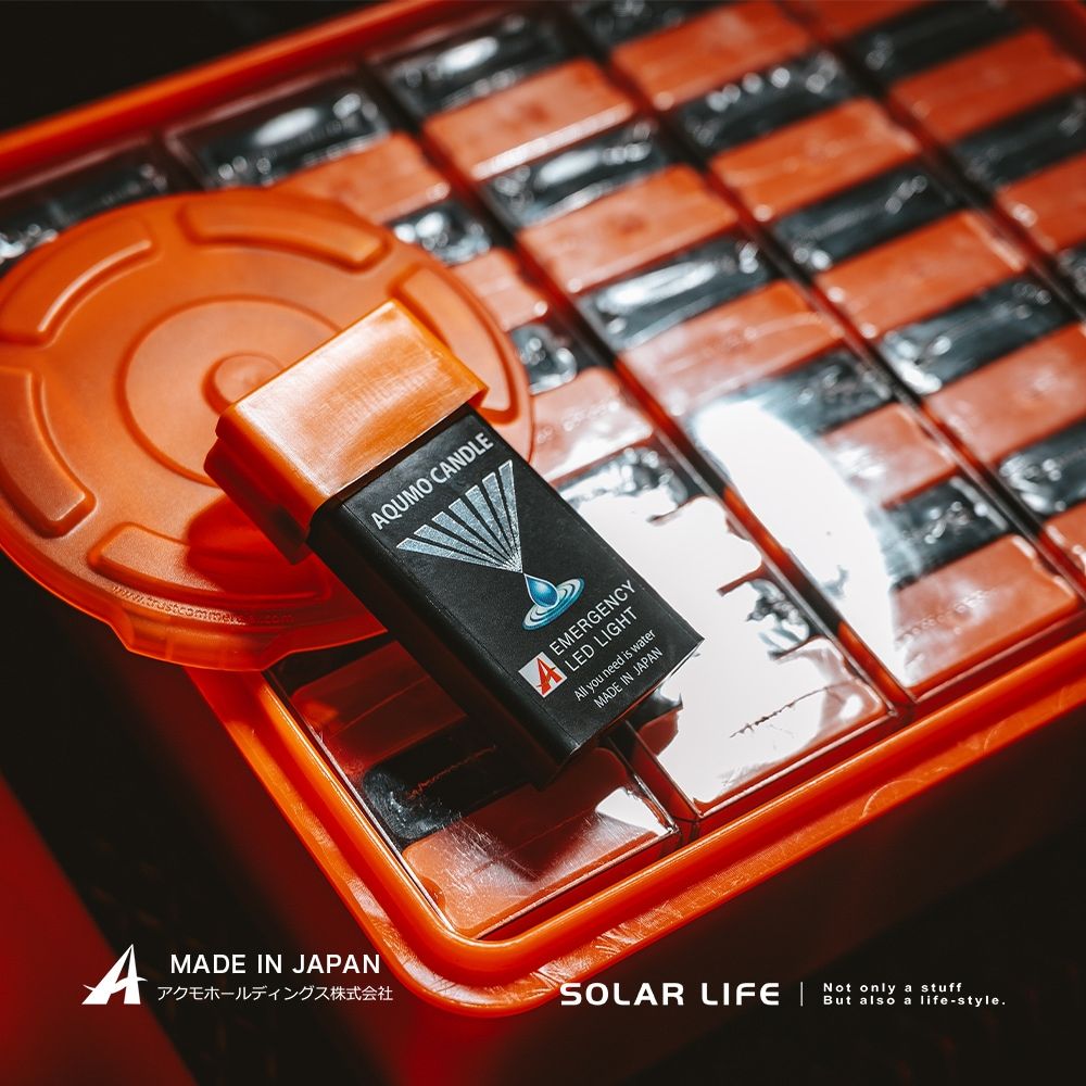 AQUMO CANDLE 日本製防災水滴燈50入組含收納箱(聚焦直射).水光燈避難包 水點燈水蠟燭 防災停電 緊急照明燈 颱風地震 | 頭燈 |  Yahoo購物中心