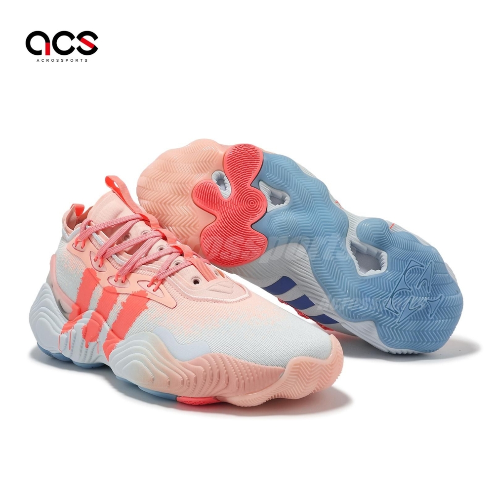 adidas 籃球鞋TRAE YOUNG 3 男鞋粉藍Cotton Candy 崔洋緩衝運動鞋愛迪