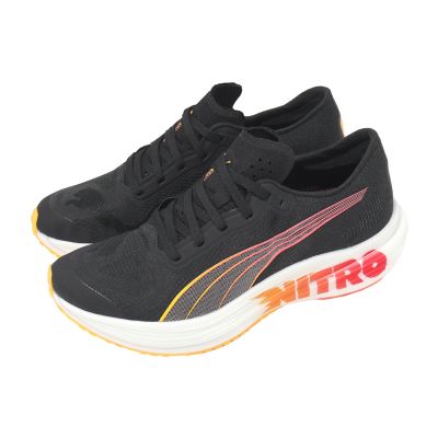 Puma 競速跑鞋 Deviate Nitro Elite 2 Wn 女鞋 黑 橘 氮氣中底 慢跑鞋 309696-01