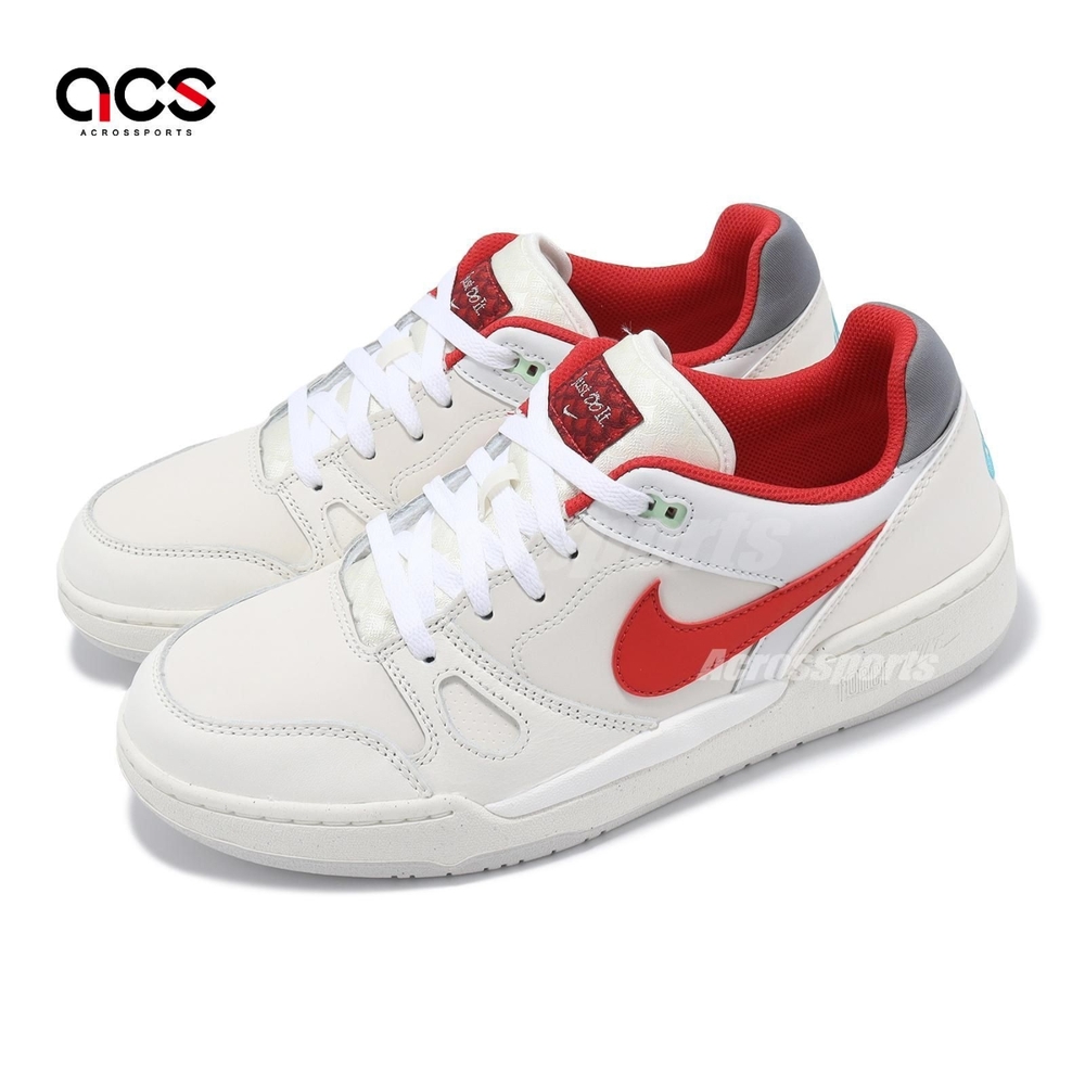 Nike 休閒鞋Full Force Low 男鞋米白紅農曆年龍年新年CNY 皮革低筒