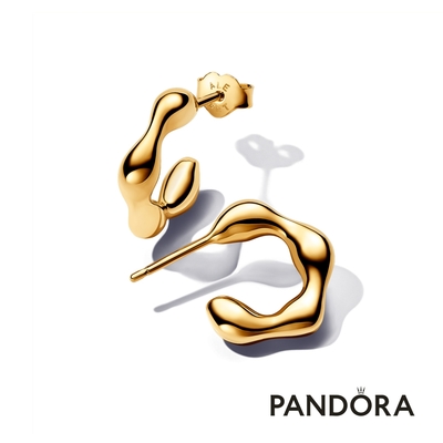 【Pandora官方直營】自然波紋耳環圈-絕版品