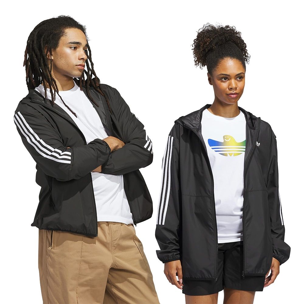 ウェンティ　外套 Adidas 愛迪達】 WINDBREAKER 連帽運動外套男女- JX0268 | adidas