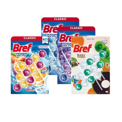 Bref妙力 懸掛式馬桶清潔球 50g*3x9入(箱購)-海洋/薰衣草/百香蜜桃/草木氣息 #浴廁清潔
