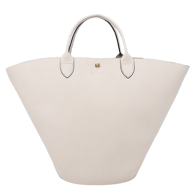 LONGCHAMP ÉPURE系列牛皮壓印手提包(特大/白紙)