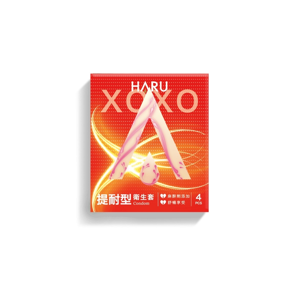 【HARU含春】 XOXO 提耐型保險套(麻醉劑)4入
