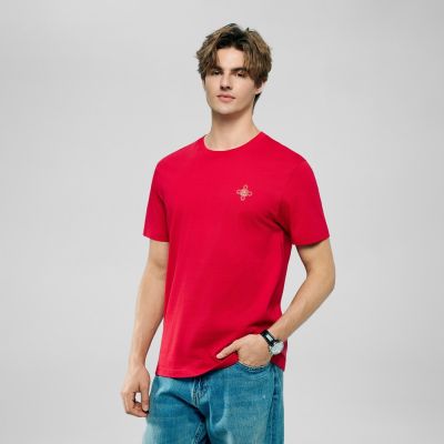 GIORDANO 男裝純棉印花短袖T恤 Horse to Success系列