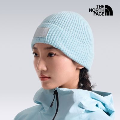 【The North Face 官方旗艦】北面男女款淺藍色保暖針織毛帽｜8CHENN4