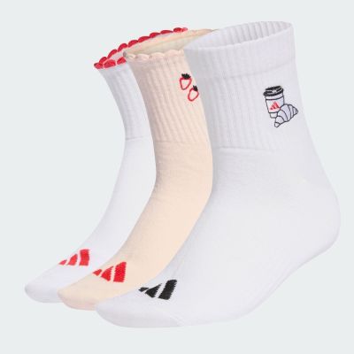 【adidas 愛迪達】 中筒襪 3 雙入 男/女 KC5644