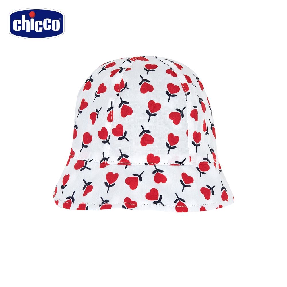 chicco官方直營-航海故事-滿版愛心花朵雙面帽