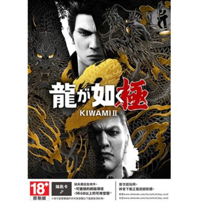 Nintendo 任天堂 NS2 人中之龍 極2 鑰匙卡 中日英文版