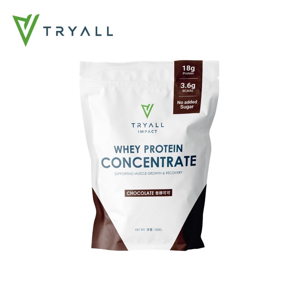 [台灣 Tryall] 濃縮乳清蛋白粉-香醇可可 (500g/袋)