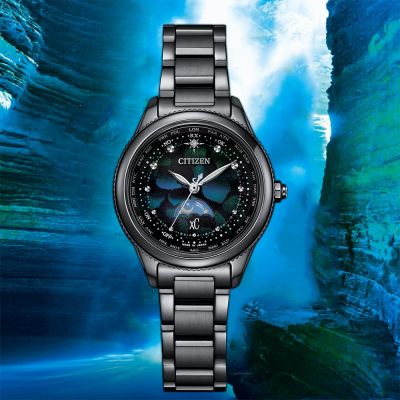 CITIZEN 星辰 100週年限量宇宙幻彩 xC 鈦金屬光動能電波女錶 LAYERS of TIME 開學換新季 送禮推薦 EE1008-56E