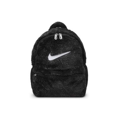 Nike 人造皮草後背包 (11L) 金蔥 後背包 黑 FZ1330-010 [台灣現貨]