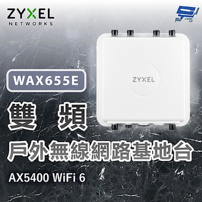 ZYXEL 合勤 WAX655E AX5400 WiFi 6 雙頻戶外無線網路基地台 分享器 AP 昌運監視器
