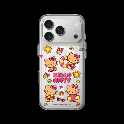 犀牛盾 iPhone Clear MagSafe兼容 抗黃化透明防摔磁吸手機殼/Hello Kitty-戲水造型款