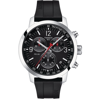 TISSOT 天梭 官方授權 T-Sport PRC 200 CHRONOGRAPH計時腕錶 畢業禮物首選-T1144171705700/43mm