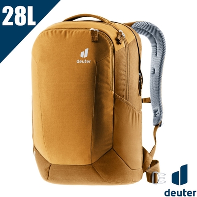 【Deuter】可調式 Giga 28L 減震透氣電腦夾層後揹包(可放15吋筆電) 3812321 棕黃
