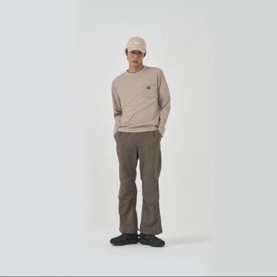 BBC EARTH 男女 SIMPLE WOVEN LONG SLEEVE T-SHIRT 長袖上衣 米色 BE51TL02U310