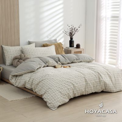 HOYACASA 100%精梳純棉兩用被床包組-多款任選(單人/雙人/加大均一價)