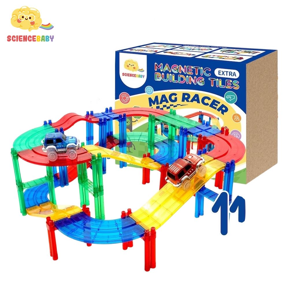 ScienceBaby - 雪鑽磁力片｜電動軌道車112片｜3歲+ | 建構式/磁性積木| Yahoo購物中心